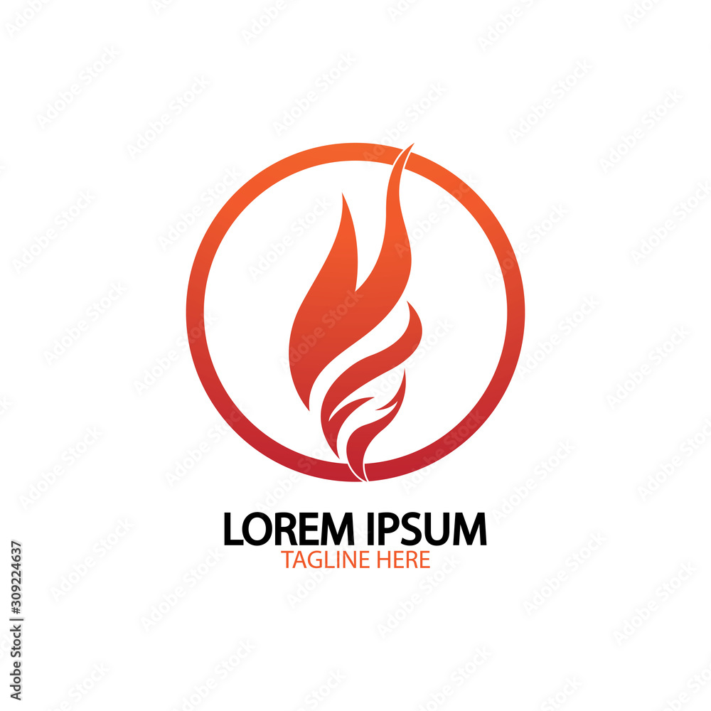 fire flame logo icon vector design template fire flame logo icon vector design template