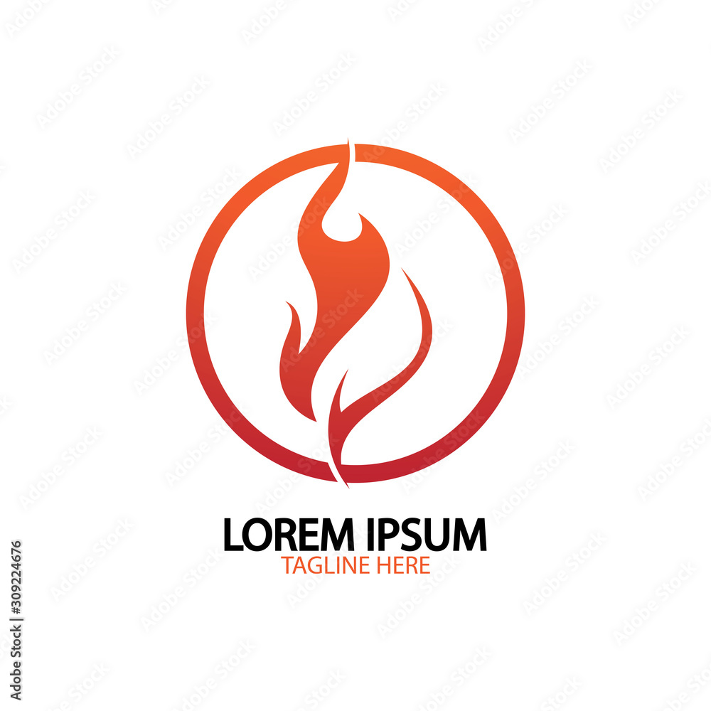 fire flame logo icon vector design template fire flame logo icon vector design template