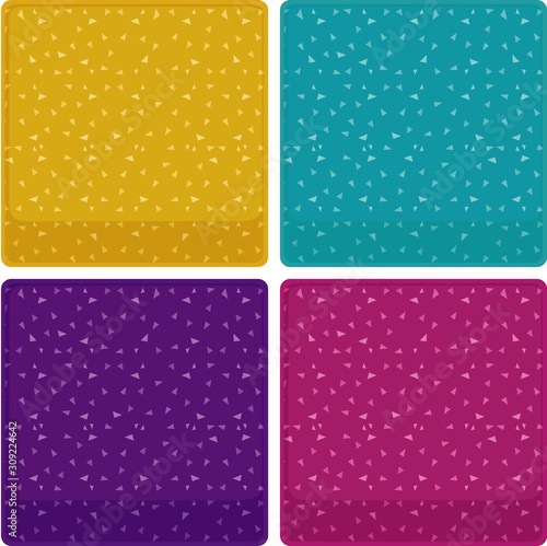 Four backgrounds with confetti