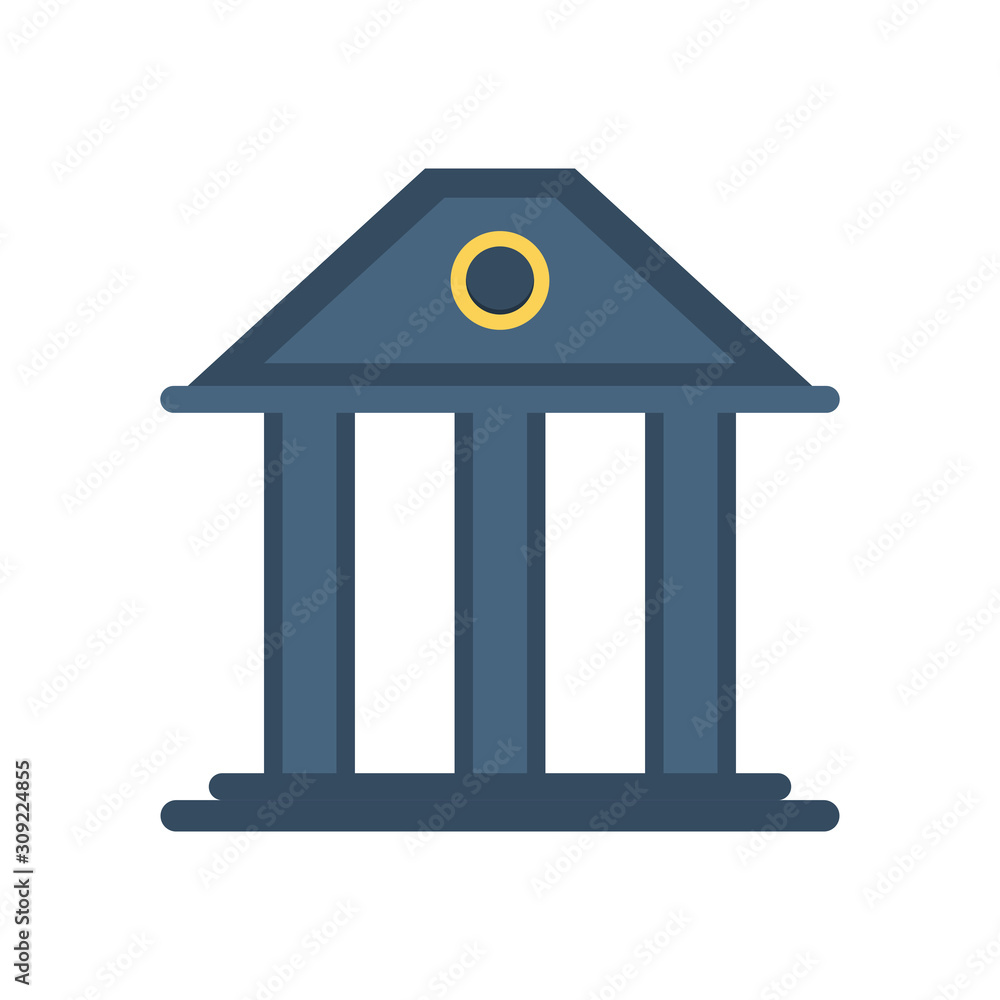 bank building facade isolated icon bank building facade isolated icon