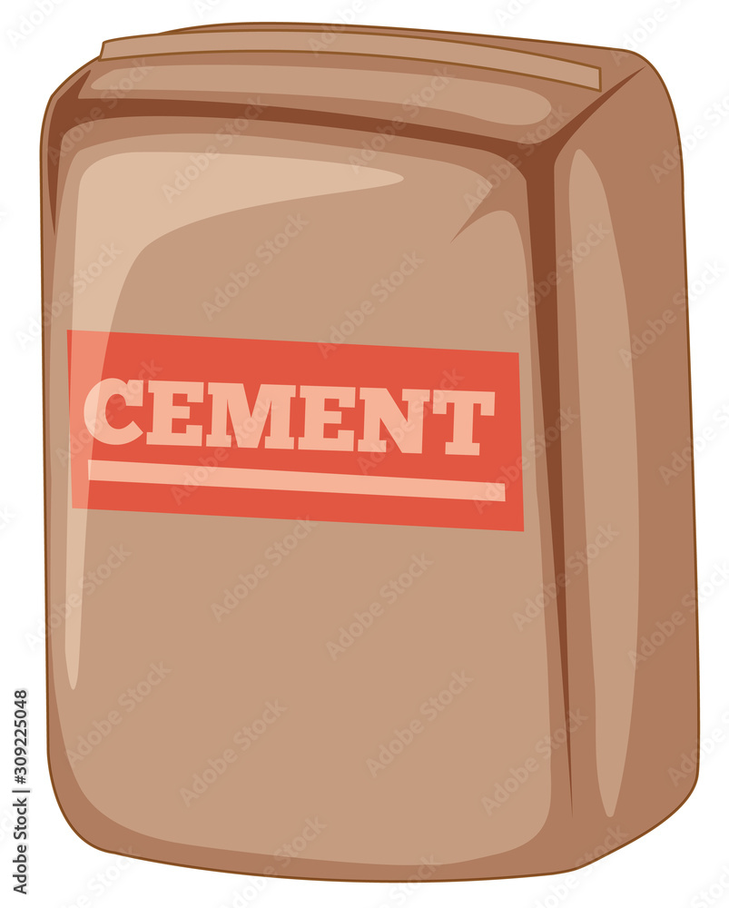 Bag of cement on white background Bag of cement on white background