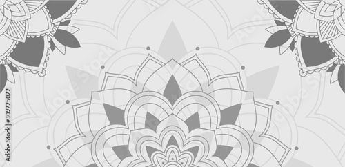 Background pattern of mandala in gray