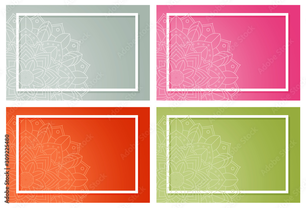 Four background with mandala patterns Four background with mandala patterns