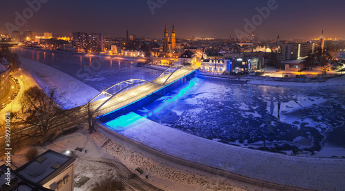 Opole city Silesia Poland with night and day photography, Nocą miasto śląsk.