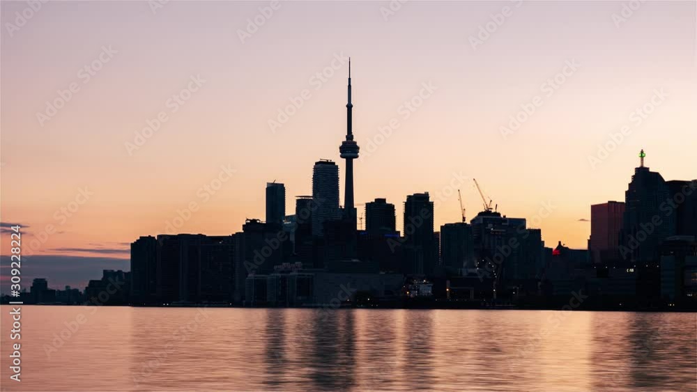 4K Timelapse Sequence of Toronto, Canada - Close up of the skyline from Day to Night 4K Timelapse Sequence of Toronto, Canada - Close up of the skyline from Day to Night