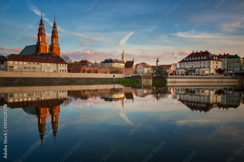 Opole city Silesia Poland with night and day photography, Nocą miasto śląsk.