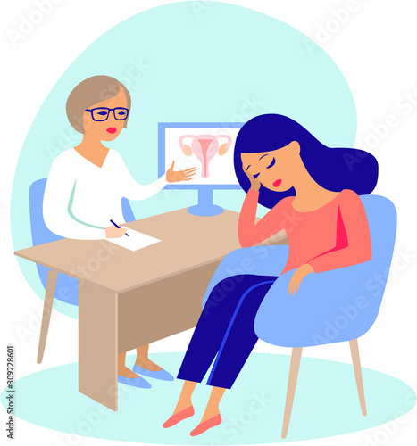 woman having consultation with gynecologist