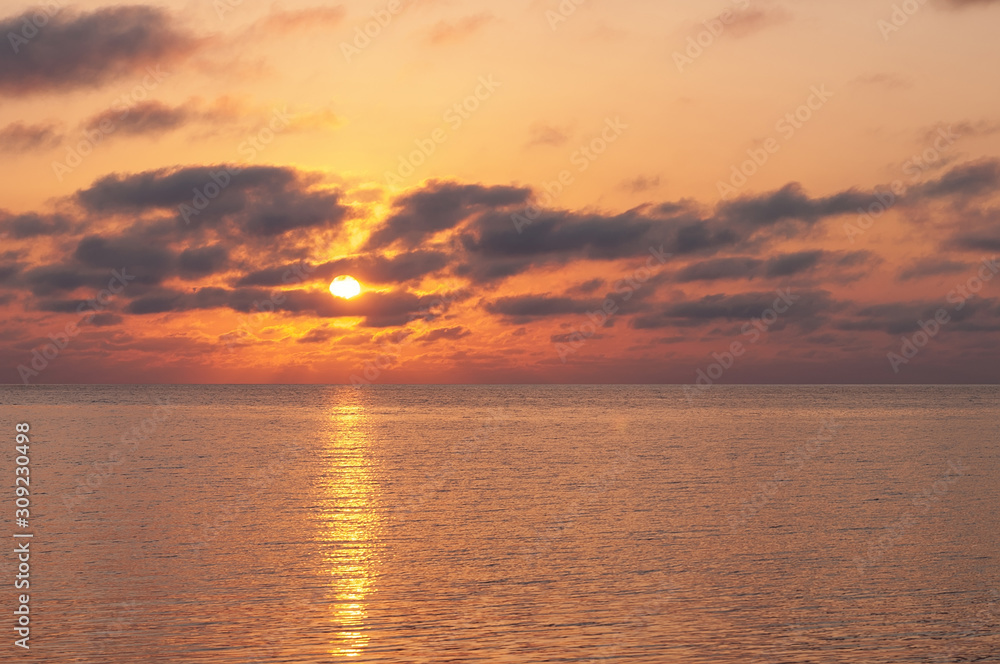 silhouette of the sea Crimea
