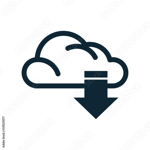 cloud computing data isolated icon