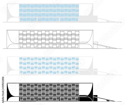 Plateau Palace colored. Left side.
