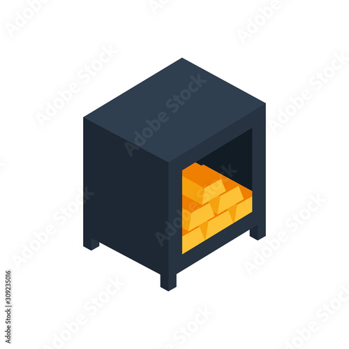 safe box money isolated icon