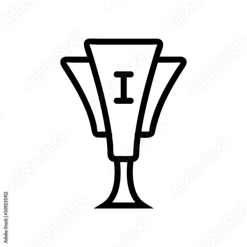 Sports Cup icon vector. A thin line sign. Isolated contour symbol illustration