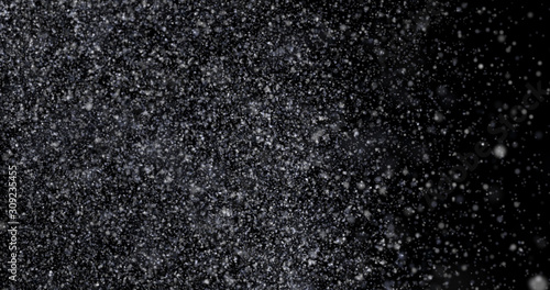 Wallpaper Mural Natural white winter snowfall on a black background Torontodigital.ca