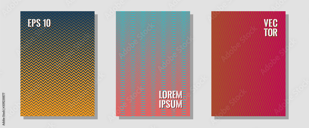 Halftone gradient texture vector cover layouts. Halftone gradient texture vector cover layouts.