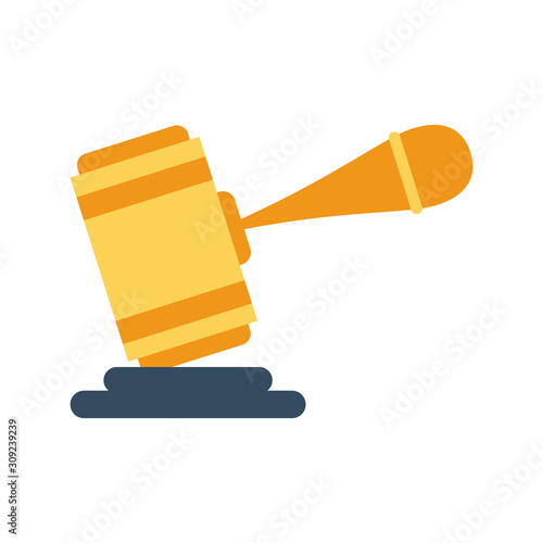 justice hammer device isolated icon