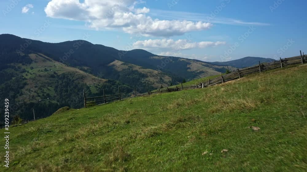 Aerial view of Carpathian mountains, Carpathian mountains sunny day Aerial view of Carpathian mountains, Carpathian mountains sunny day
