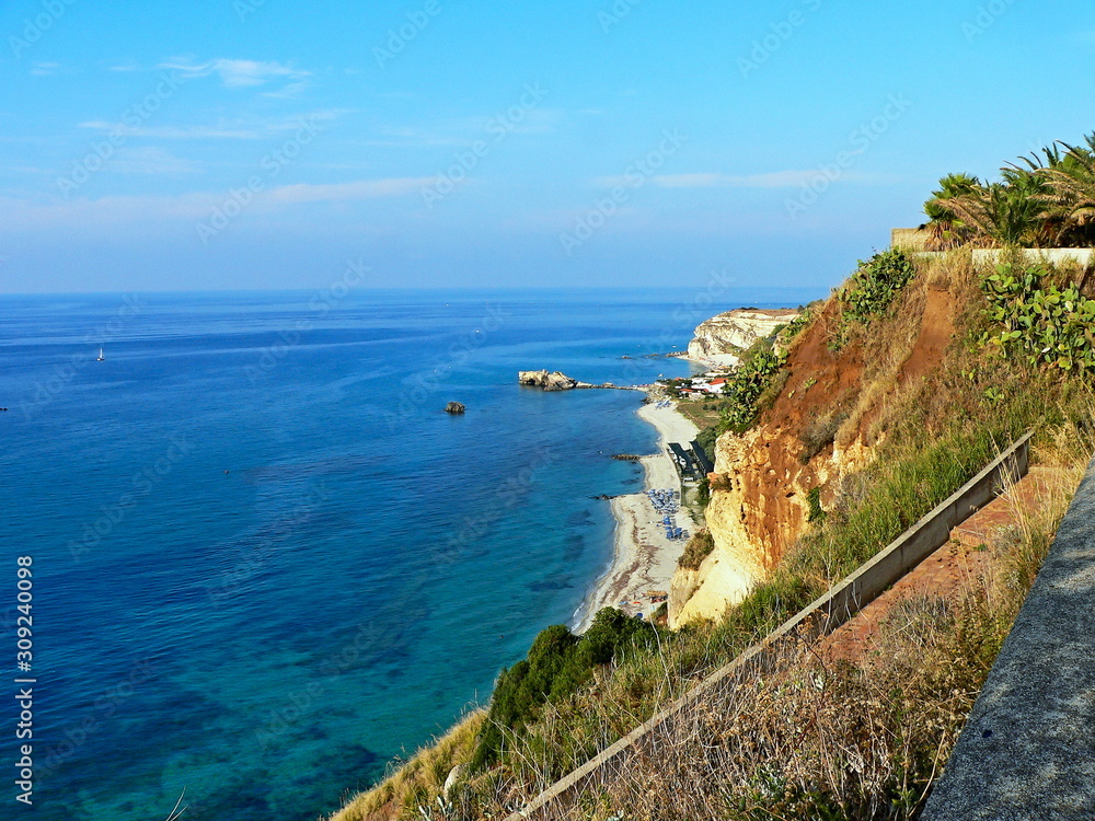 Italy,Calabria-view of the Riaci beach at S.Domenica