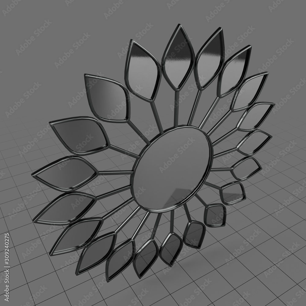 Decorative wall mirror 1 Stock 3D asset | Adobe Stock