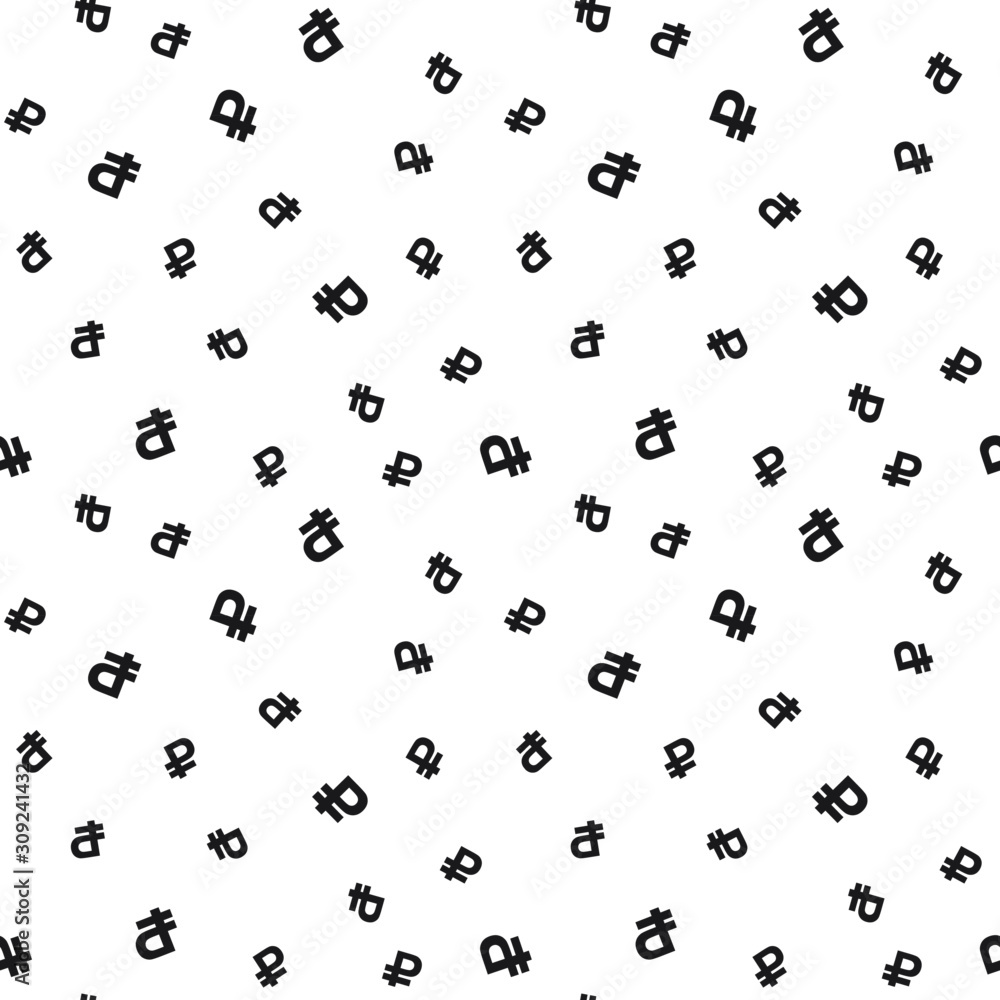 money currency sign Ruble Russia Soviet seamless pattern simple style finance business banking cash in colors, black decorated wallpaper background for website, wrapping paper, textile fabric.