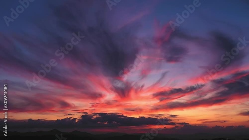 Epic Aerial Flight Over Mist Forrest Sunset Colorful Autumn Trees Golden Hour Sunset Colors Epic Glory Inspiration Hiking And Tourism Concept