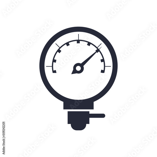 car pressure gauge assembly piece flat icon