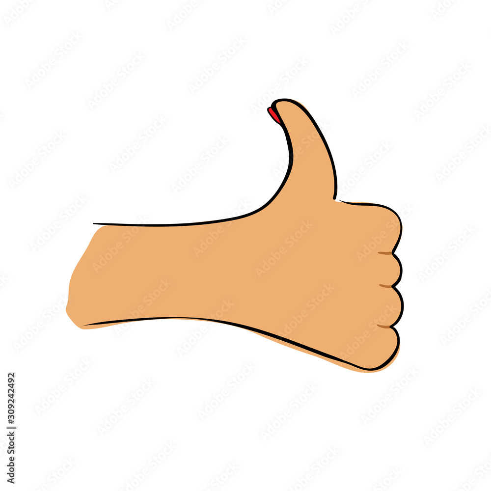 Woman's hand icon like on white background Vector illustration Woman's hand icon like on white background Vector illustration