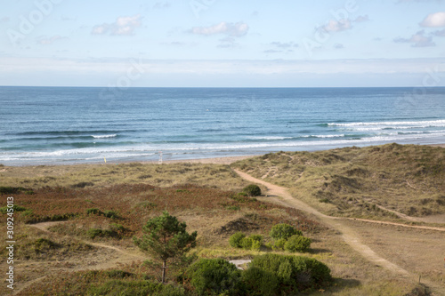 Path at Dunes in Xago Beach; Asturias