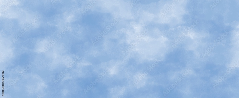 light Blue watercolor background hand-drawn with copy space for text or image