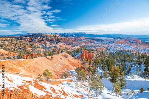 Bryce Canyon National Park, Winter snow. Utah. USA.