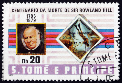 Postage stamp Sao Tome and Principe 1980 Sir Rowland Hill photo