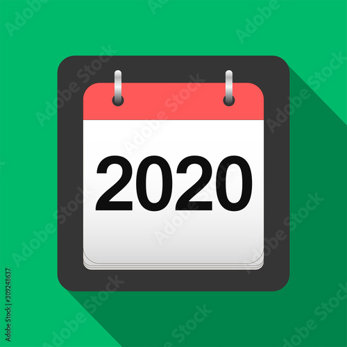 2020 calendar flat icon, 20...