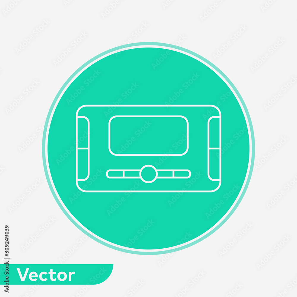Car radio vector icon sign symbol Car radio vector icon sign symbol
