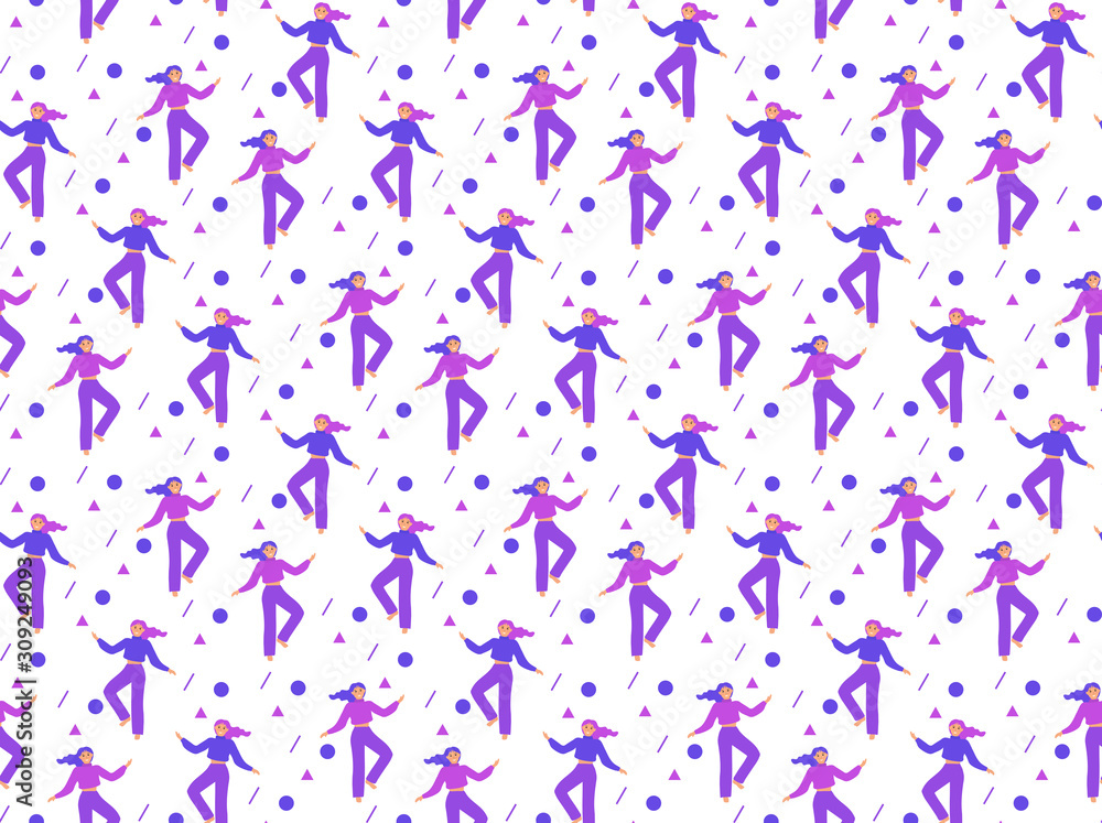 Modern hipster pattern retro man bright colors seamless pattern. Repeating texture, endless background. Vector illustration Modern hipster pattern retro man bright colors seamless pattern. Repeating texture, endless background. Vector illustration