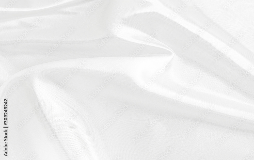 Fototapeta premium White gray satin texture that is white silver fabric silk background with beautiful soft blur pattern natural.