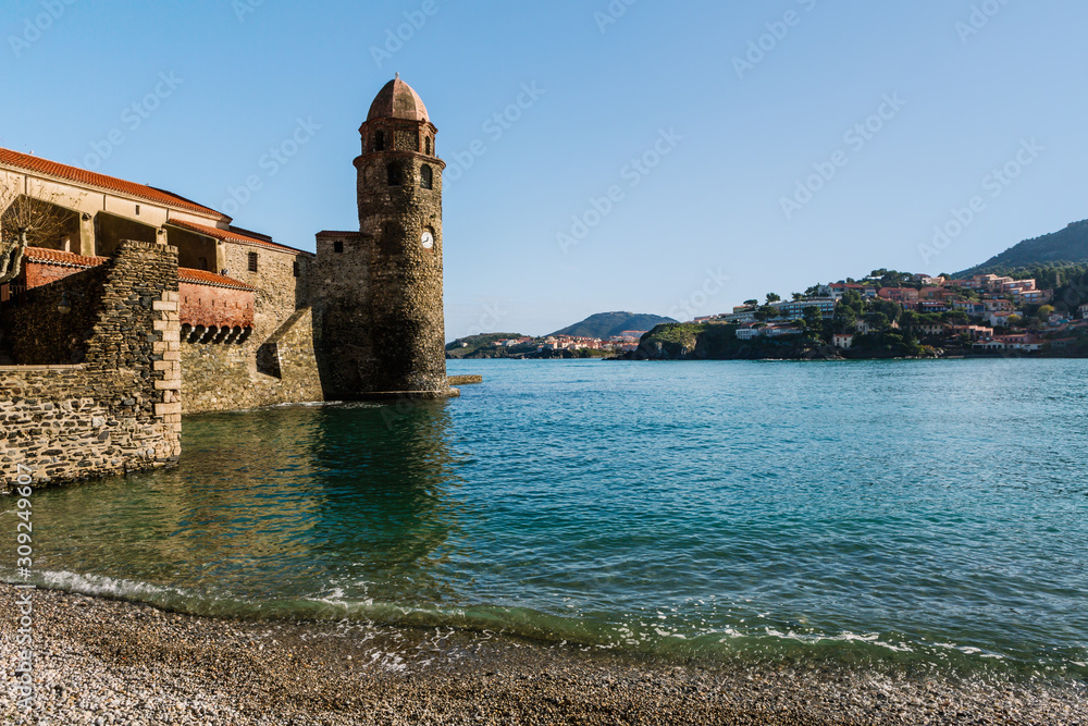 Tower of Collioure (Colliure), a small town in the south of France