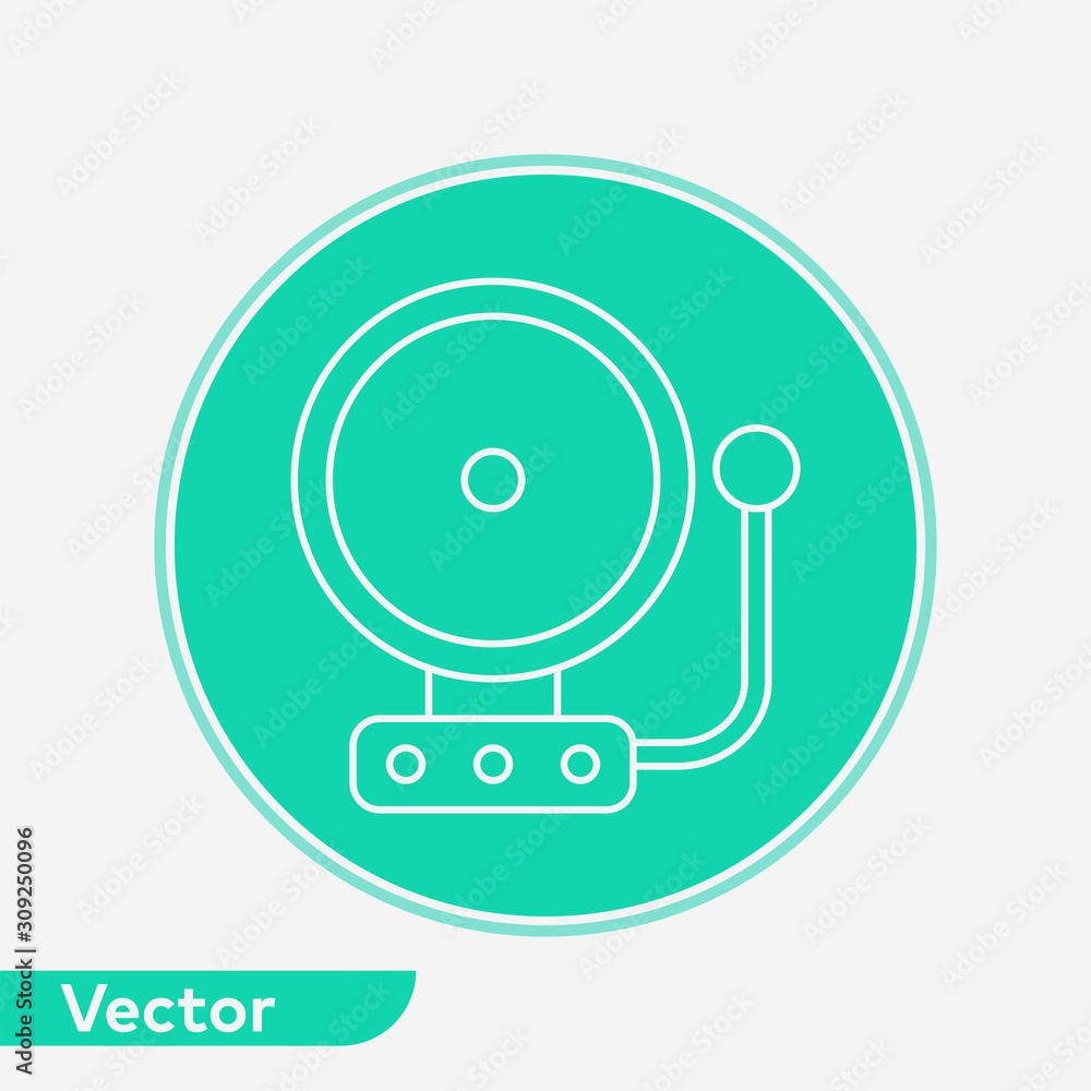 School alarm vector icon sign symbol School alarm vector icon sign symbol