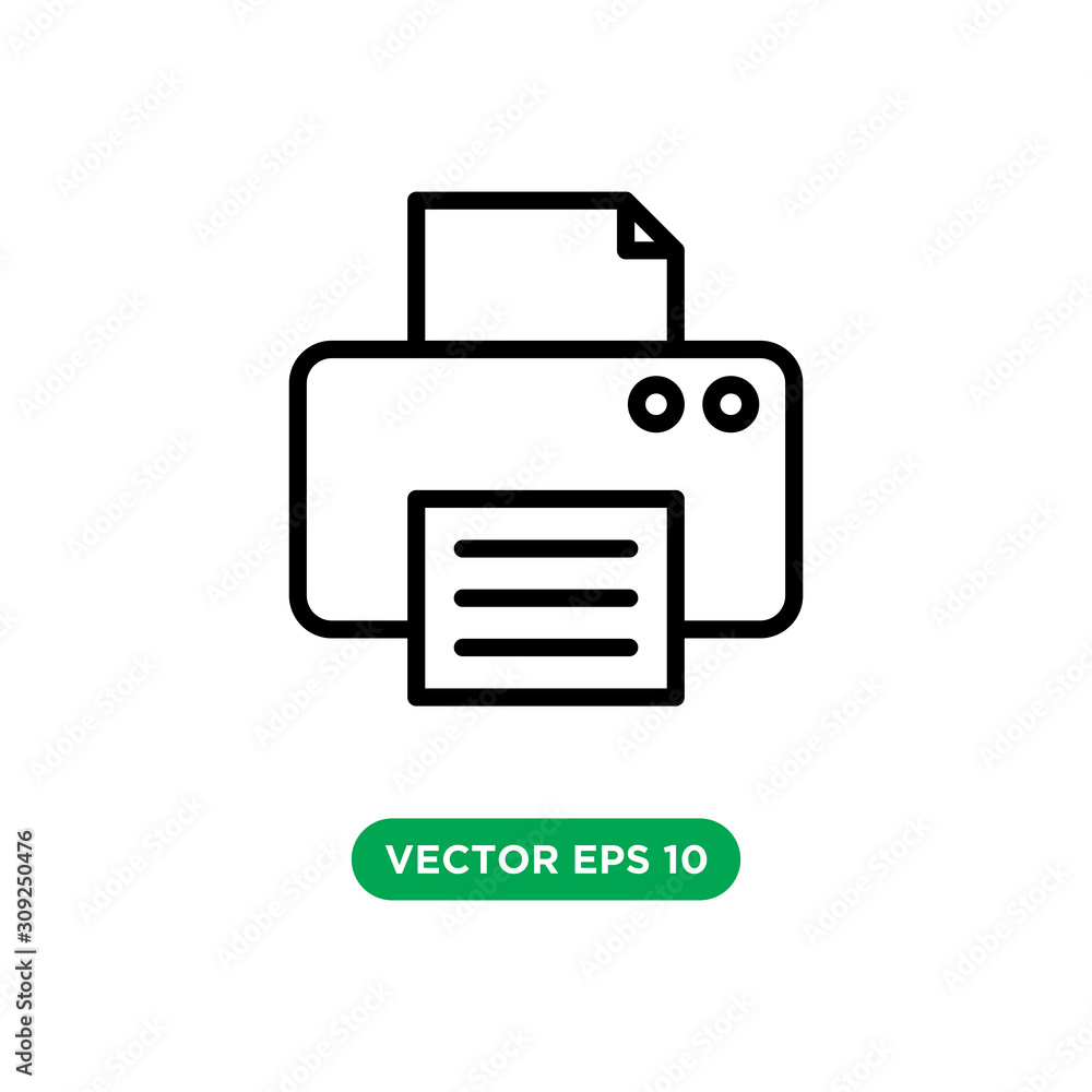 printer vector icon template design concept printer vector icon template design concept