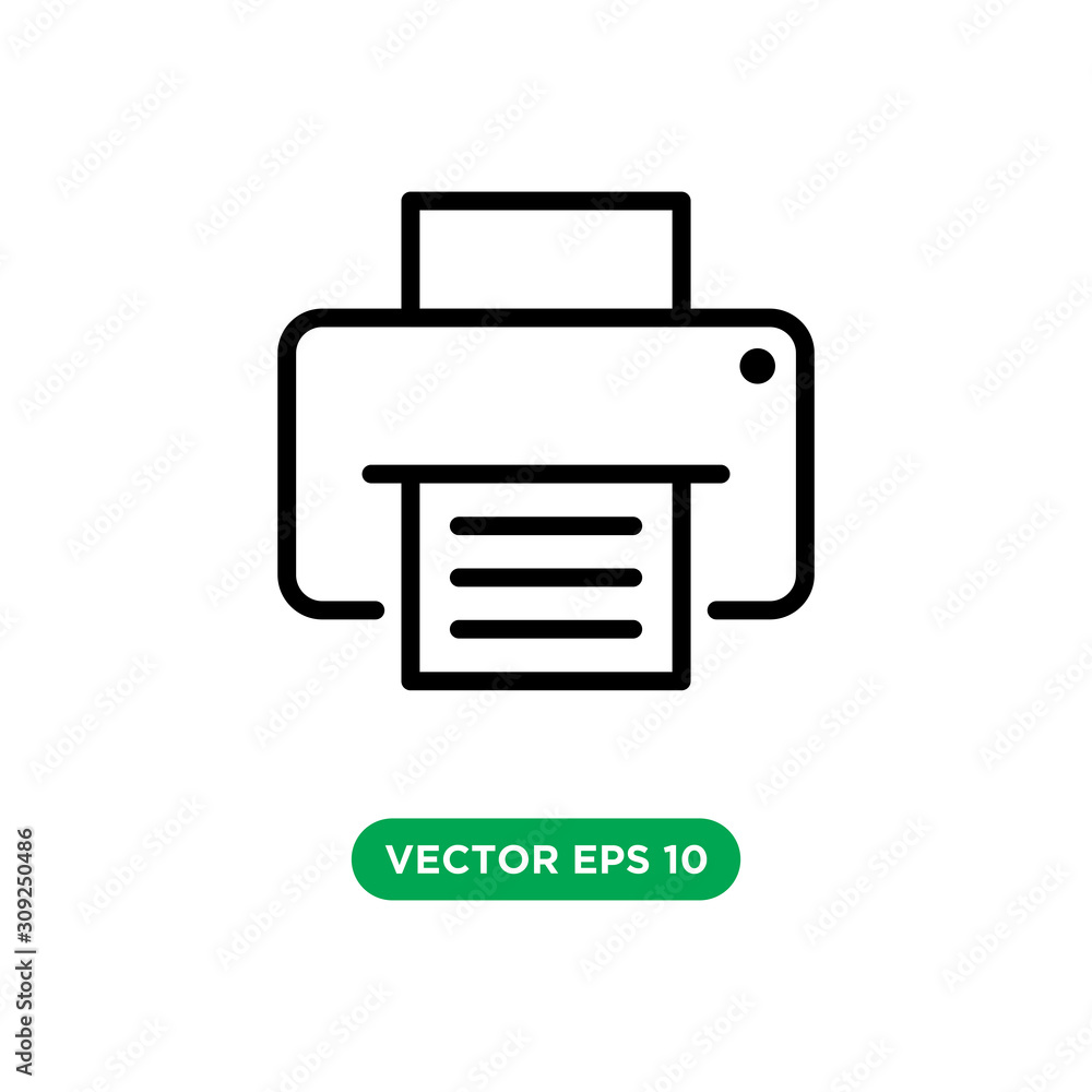 printer vector icon template design concept printer vector icon template design concept