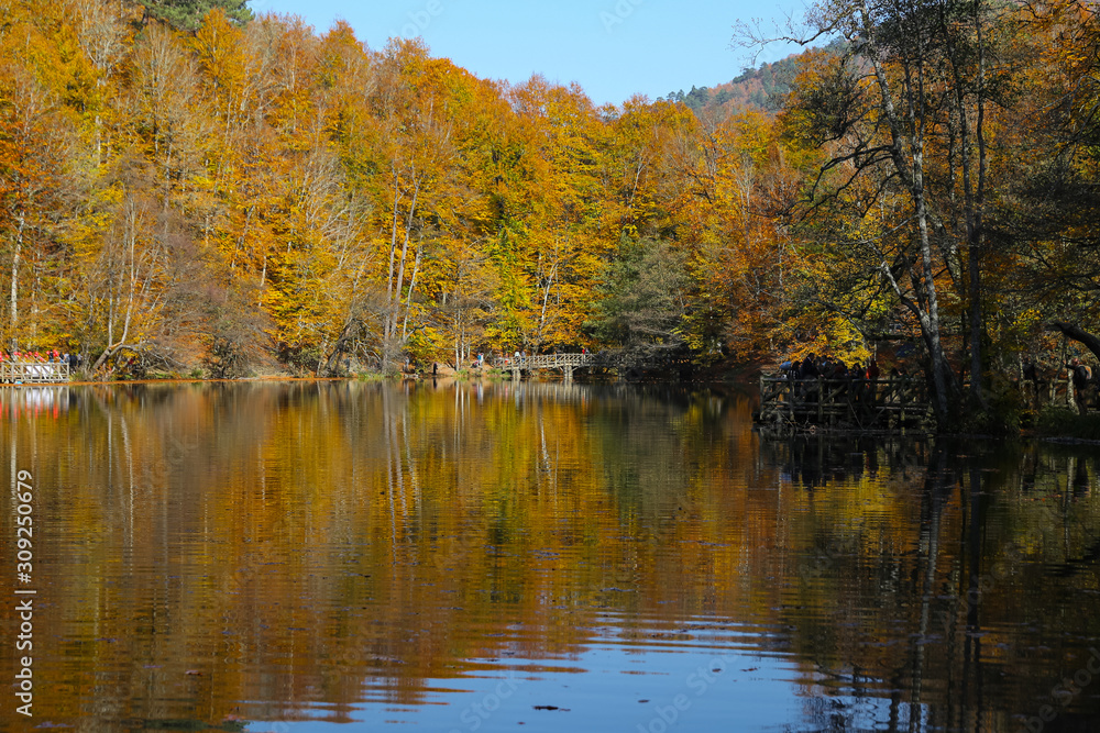 Buyuk Lake in Yedigoller National Park, Bolu, Turkey