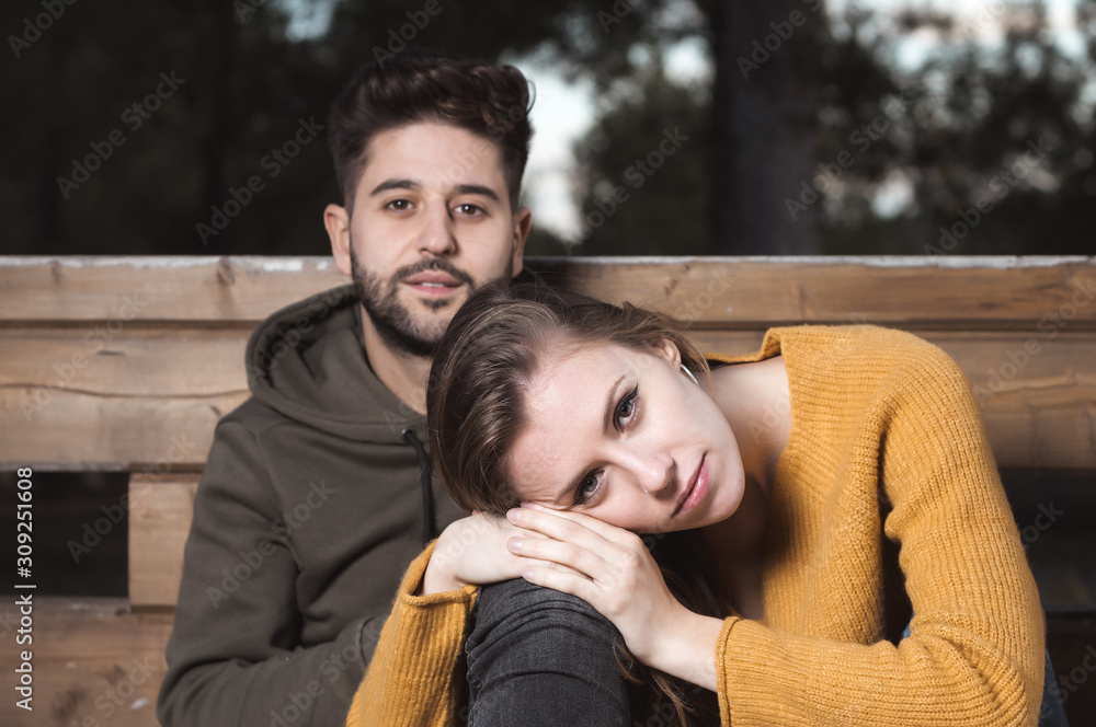 Young couple in love in the countryside Young couple in love in the countryside