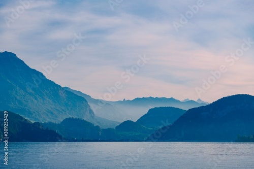 blue lake in the mountains © Anton