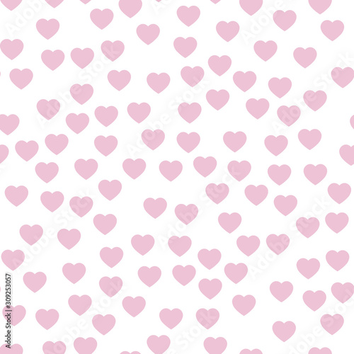 Wallpaper Mural Pink hearts seamless pattern. Random scattered hearts background. Love or Valentine theme. Vector illustration Torontodigital.ca