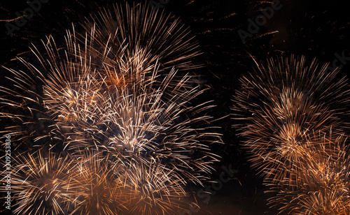 Nice fireworks with dark sky
