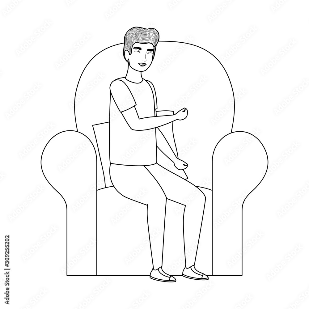 Man cartoon drawing vector design Man cartoon drawing vector design