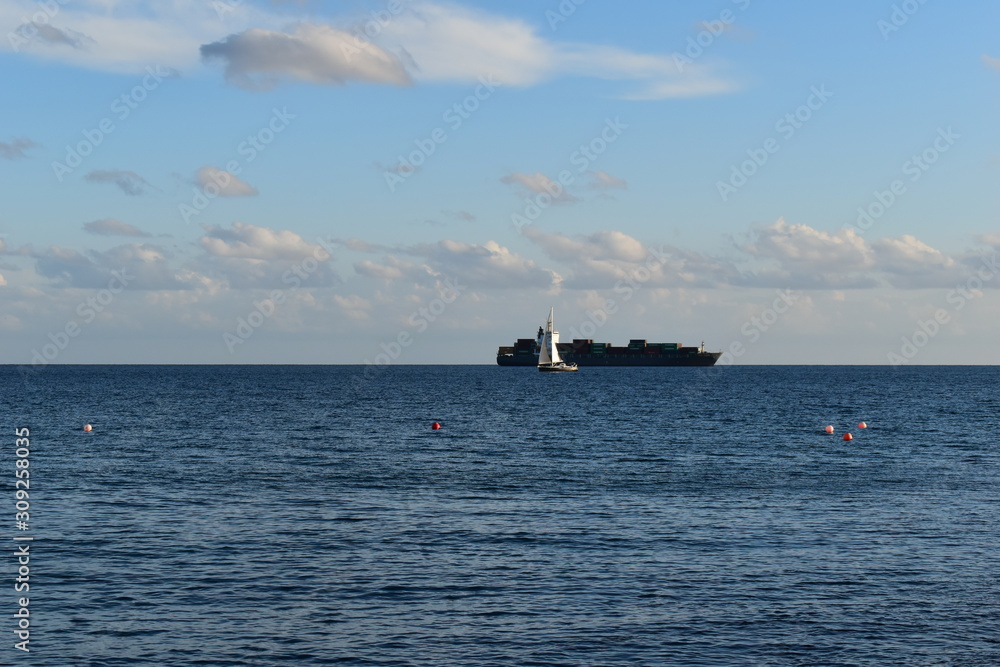 ship in the sea