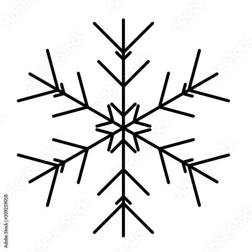 Vector snowflake icon.  illustration for web © Feoktistova