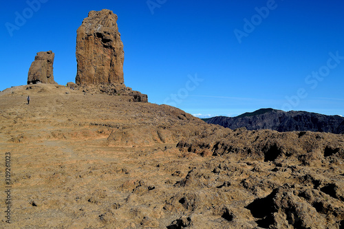 Roque Nublo in the center of the island of Gran Canaria  Canary Islands  Spain