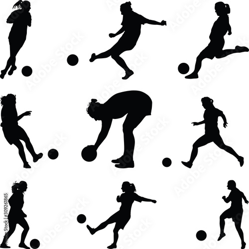 woman play soccer