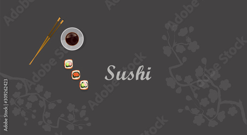 Vector of the sushi menu restaurant.