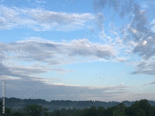 clouds over mountains